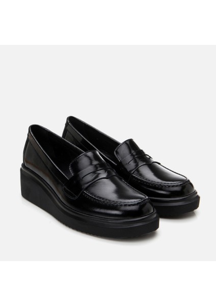 01AYH306670A100 Deri Siyah Kadın Loafer