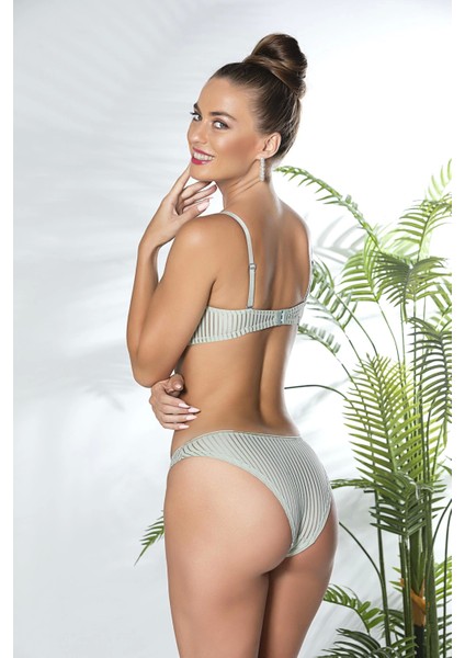 Straplez Lotus Sütyen ve Slip Külot Takım Mint Yeşili (BRF31761) fiyatları