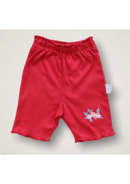 3-6 6-9 9-12 Ay Melek Kız Nakışlı Bandanalı Kısa Kollu Sweatli Şortlu 3lü Kız Bebek Takımı modelleri