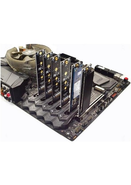 M.2 Nvme SSD Ngff To Pcie 3.0 X1 Adaptör M Key Kart Çevirici Dönüştürücü Adaptör 4391