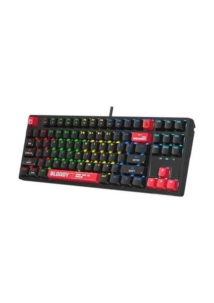 Tech Bloody S87 Mekanik Kırmızı Switch Rgb Anti-Ghosting Kablolu Klavye