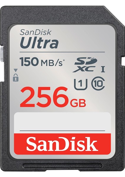 256 GB Ultra Sdxc Bellek Kartı, 150 Mb/s'ye Kadar, A1 Uygulama Performansı, Uhs-I, Class 10, U1