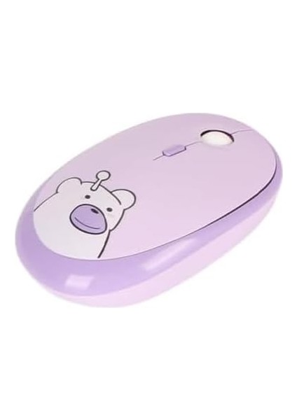 Geezer Kablosuz Mouse Wireless Mouse Renkli Ayıcık Tasarım Kablosuz Sessiz Bilgisayar Notebook Laptop Için Fare Pilli Mouse USB Nano Receiver Tak Çalıştır M2 Açık Mavi Renk (Açık Mavi)