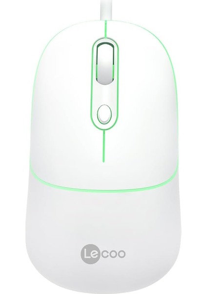 MS110 USB Kablolu 2400DPI 4 Tuşlu Rgb Sessiz Click Optik Mouse - Pc, Mac, Dizüstü Bilgisayar ile Uyumlu, Tak Çalıştır Kolay Bağlantı, Sağ ve Sol Elle Kullanıma Uygun, Kompakt Mouse Beyaz