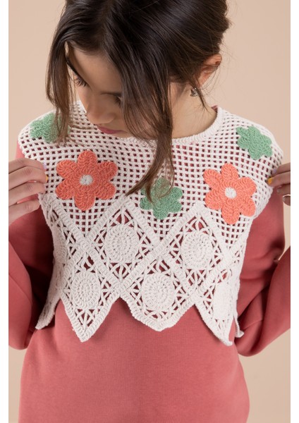 Kiremit Dantel Işlemeli Şardonlu Geniş Paça Kız Çocuk Eşofman Takımı 20239 fiyatları