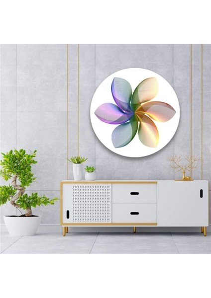 Soyut Geometrik Yuvarlak Cam Tablo fiyatları