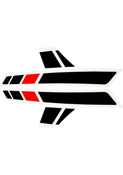 Vespa GTS Super Sticker Set *Siyah-Kırmızı* (2017- ) / PIAGGIO
