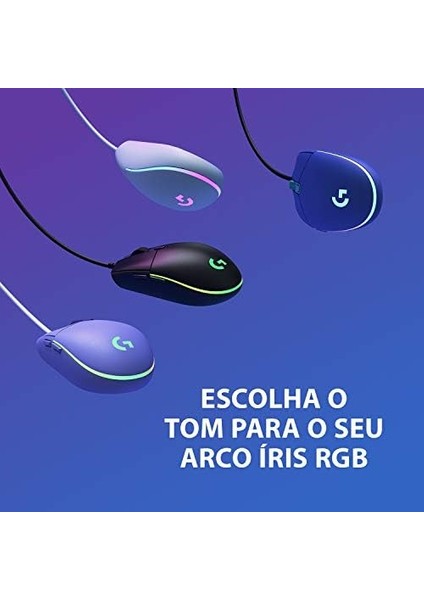 G203 Lıghtsync Gaming Mouse Özelleştirilebilir Rgb Aydınlatmalı, 6 Düğme Programlanabilir 8.000 Dpı'ye Kadar Izleme, Ultra Hafif - Mavi