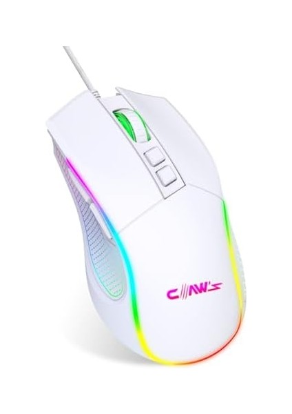 Crossfire V1 12800 Dpi Makro Yazılımlı Chromatic Rgb Gaming Mouse - Beyaz