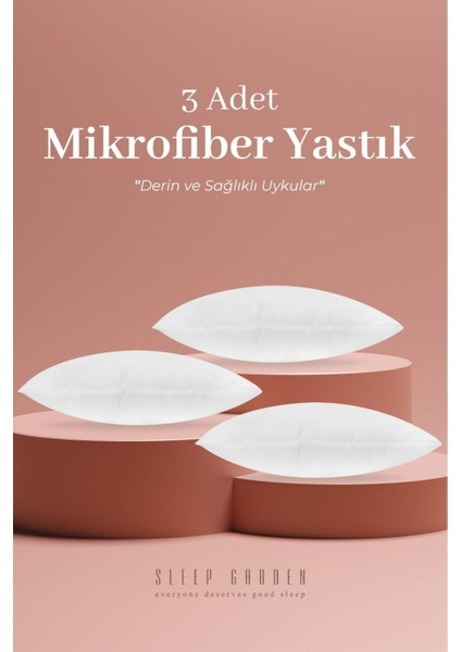 İpeksi Yumuşak Silikon Elyaf Yastık 3 Adet