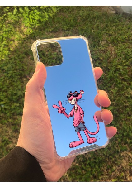 Apple iPhone 11 Pro Uyumlu Aynalı Pembe Panter Desenli Darbe Kamera Korumalı Silikon Telefon Kılıfı modelleri