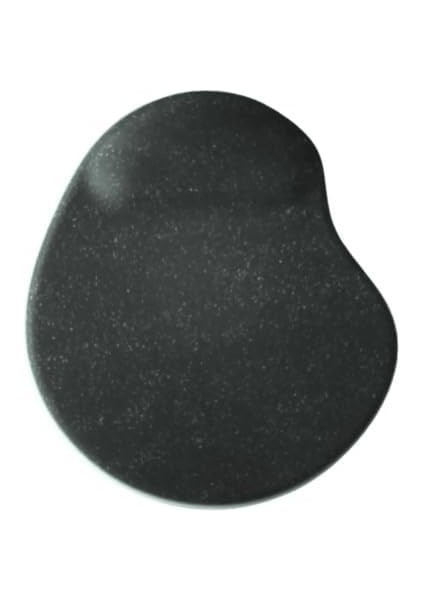 Oval Bilek Destekli Kum Desen Tip Kaymaz Taban Optik Bilgisayar Notebook Mouse Pad Maus Pad 17,5X21,5CM (Siyah)