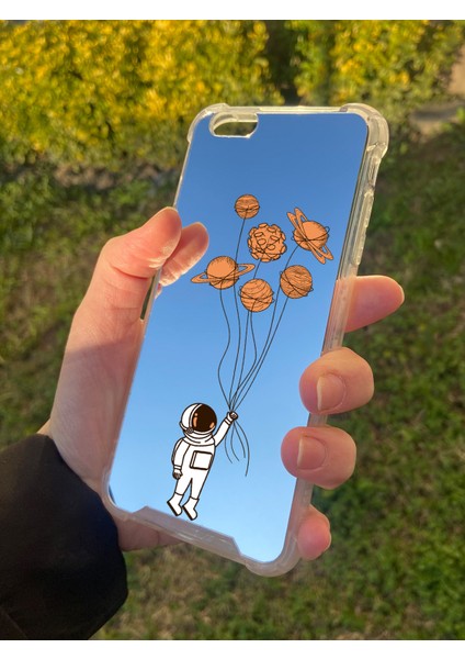 Apple iPhone 6 Plus Uyumlu Aynalı Asrtonot Desenli Darbe Kamera Korumalı Silikon Telefon Kılıfı fiyatları