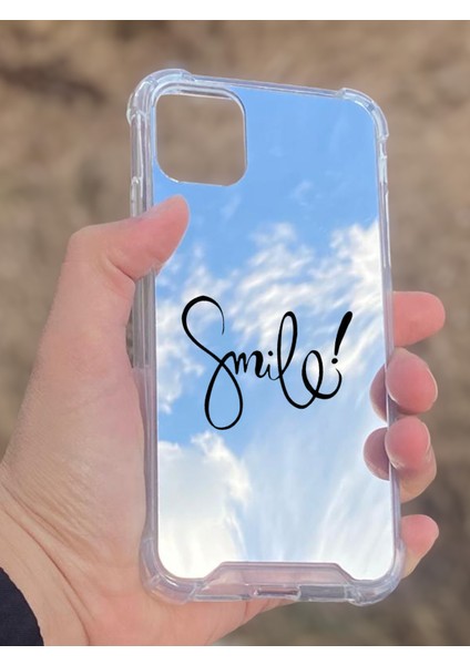 Apple iPhone 11 Uyumlu Aynalı Smile Desenli Darbe Kamera Korumalı Silikon Telefon Kılıfı fiyatları