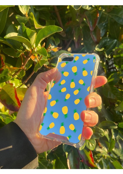Apple iPhone Se Uyumlu Aynalı Ananas Desenli Darbe Kamera Korumalı Silikon Telefon Kılıfı fiyatları
