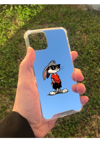 Apple iPhone 11 Pro Uyumlu Aynalı Tavşan Desenli Darbe Kamera Korumalı Silikon Telefon Kılıfı modelleri