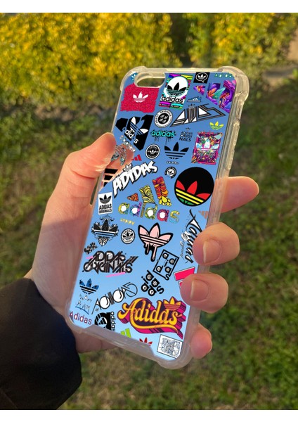 Apple iPhone 6 Plus Uyumlu Aynalı Adidas Desenli Darbe Kamera Korumalı Silikon Telefon Kılıfı fiyatları