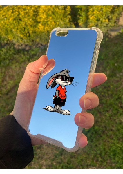Apple iPhone 6 Plus Uyumlu Aynalı Tavşan Desenli Darbe Kamera Korumalı Silikon Telefon Kılıfı fiyatları