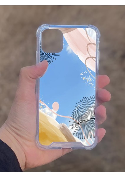 Apple iPhone 11 Uyumlu Aynalı Karışık Desenli Darbe Kamera Korumalı Silikon Telefon Kılıfı
