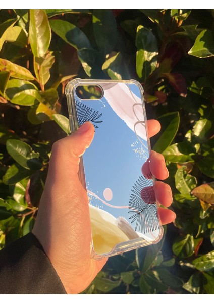 Apple iPhone Se 2022 Uyumlu Aynalı Karışık Desenli Darbe Kamera Korumalı Silikon Telefon Kılıfı modelleri