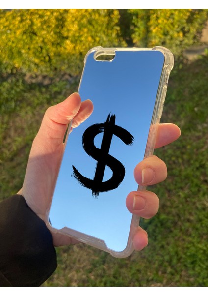 Apple iPhone 6 Plus Uyumlu Aynalı Dollars Desenli Darbe Kamera Korumalı Silikon Telefon Kılıfı fiyatları