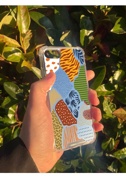 Apple iPhone 8 Uyumlu Aynalı Karışık Desenli Darbe Kamera Korumalı Silikon Telefon Kılıfı modelleri