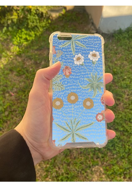 Apple iPhone 6 Plus Uyumlu Aynalı Çiçek Desenli Darbe Kamera Korumalı Silikon Telefon Kılıfı modelleri