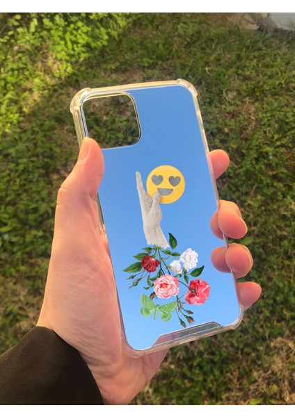 Apple iPhone 11 Pro Uyumlu Aynalı Emoji Desenli Darbe Kamera Korumalı Silikon Telefon Kılıfı modelleri
