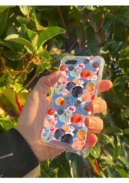 Apple iPhone 8 Uyumlu Aynalı Halka Desenli Darbe Kamera Korumalı Silikon Telefon Kılıfı fiyatları