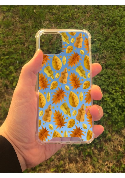 Apple iPhone 11 Pro Uyumlu Aynalı Kahverengi Desenli Darbe Kamera Korumalı Silikon Telefon Kılıfı