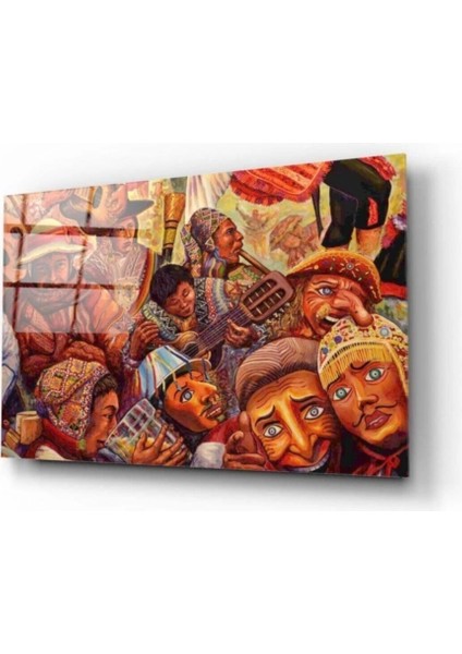 Silüetler Cam Tablo