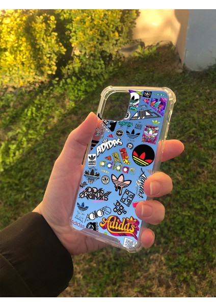 Apple iPhone 11 Pro Uyumlu Aynalı Adidas Desenli Darbe Kamera Korumalı Silikon Telefon Kılıfı fiyatları