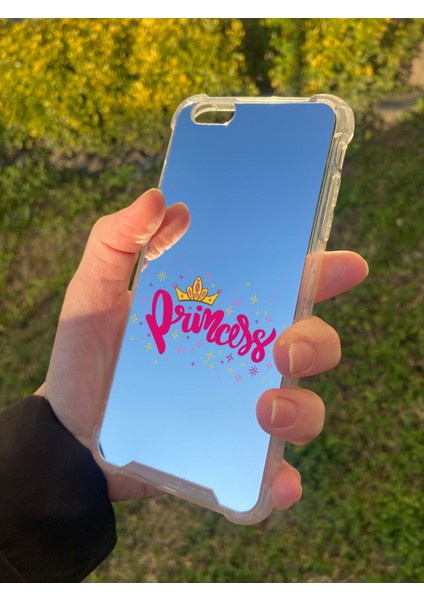 Apple iPhone 6 Plus Uyumlu Aynalı Prenses Desenli Darbe Kamera Korumalı Silikon Telefon Kılıfı fiyatları