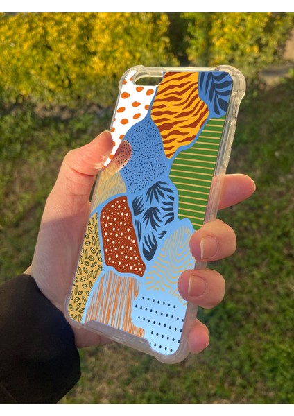 Apple iPhone 6 Plus Uyumlu Aynalı Karışık Desenli Darbe Kamera Korumalı Silikon Telefon Kılıfı fiyatları