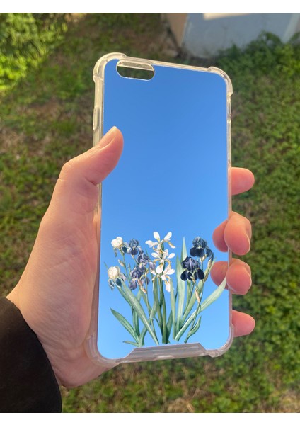 Apple iPhone 6 Plus Uyumlu Aynalı Mor Beyaz Desenli Darbe Kamera Korumalı Silikon Telefon Kılıfı modelleri