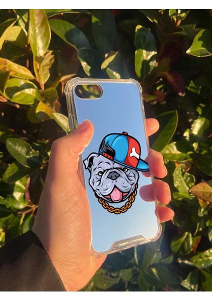 Apple iPhone Se 2022 Uyumlu Aynalı Köpek Desenli Darbe Kamera Korumalı Silikon Telefon Kılıfı modelleri
