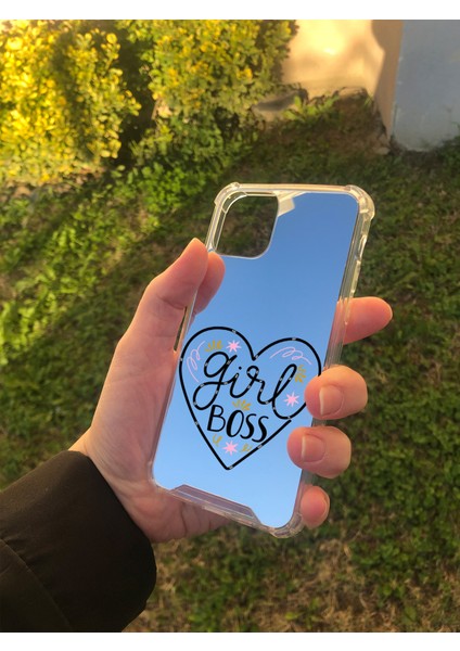 Apple iPhone 11 Pro Uyumlu Aynalı Girl Bos Desenli Darbe Kamera Korumalı Silikon Telefon Kılıfı fiyatları
