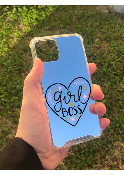 Apple iPhone 11 Pro Uyumlu Aynalı Girl Bos Desenli Darbe Kamera Korumalı Silikon Telefon Kılıfı modelleri