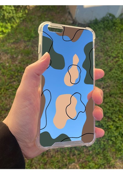 Apple iPhone 6 Plus Uyumlu Aynalı Dalga Desenli Darbe Kamera Korumalı Silikon Telefon Kılıfı modelleri