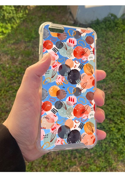 Apple iPhone 6 Plus Uyumlu Aynalı Daire Desenli Darbe Kamera Korumalı Silikon Telefon Kılıfı modelleri