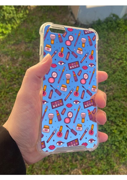 Apple iPhone 6 Plus Uyumlu Aynalı Makyaj Desenli Darbe Kamera Korumalı Silikon Telefon Kılıfı modelleri