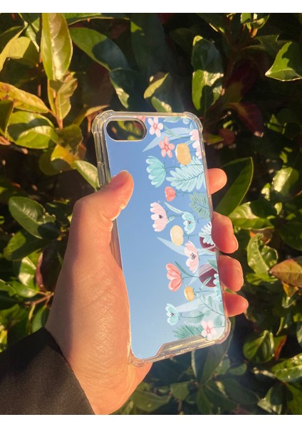 Apple iPhone 8 Uyumlu Aynalı Renkli Desenli Darbe Kamera Korumalı Silikon Telefon Kılıfı modelleri
