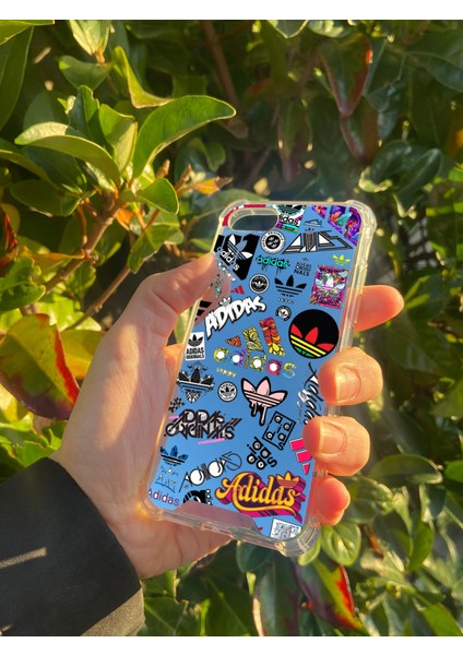 Apple iPhone Se Uyumlu Aynalı Adidas Desenli Darbe Kamera Korumalı Silikon Telefon Kılıfı fiyatları
