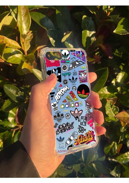 Apple iPhone Se Uyumlu Aynalı Adidas Desenli Darbe Kamera Korumalı Silikon Telefon Kılıfı modelleri