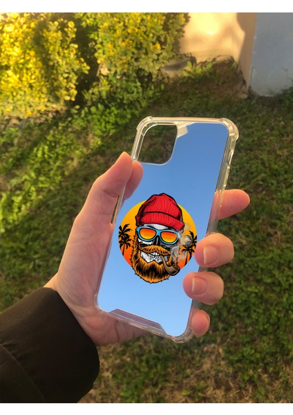 Apple iPhone 11 Pro Uyumlu Aynalı Kuru Kafa Desenli Darbe Kamera Korumalı Silikon Telefon Kılıfı fiyatları