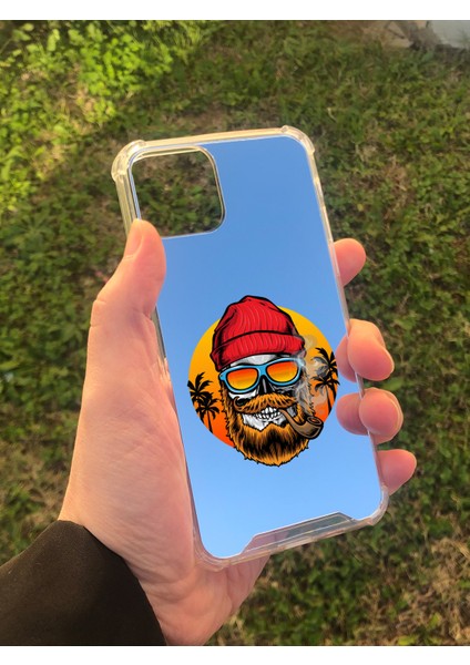 Apple iPhone 11 Pro Uyumlu Aynalı Kuru Kafa Desenli Darbe Kamera Korumalı Silikon Telefon Kılıfı modelleri