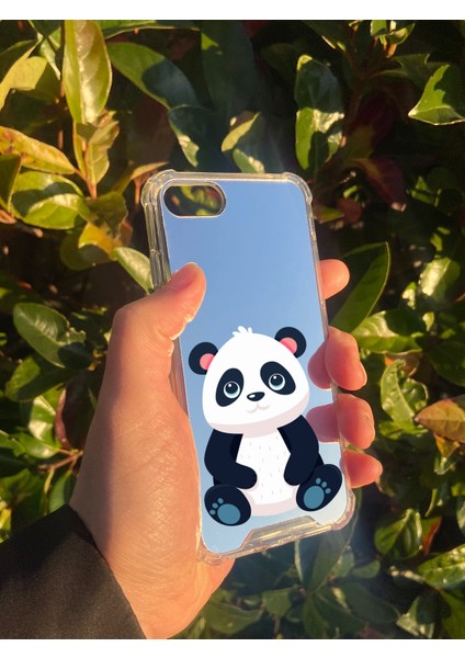 Apple iPhone 8 Uyumlu Aynalı Poncik Desenli Darbe Kamera Korumalı Silikon Telefon Kılıfı modelleri