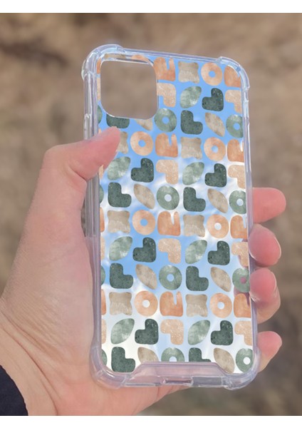 Apple iPhone 11 Uyumlu Aynalı Geometrik Desenli Darbe Kamera Korumalı Silikon Telefon Kılıfı fiyatları