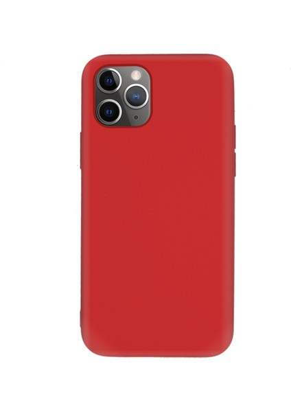 Apple iPhone 11 Pro Max İnce Mat Silikon Kılıf Kırmızı fiyatları