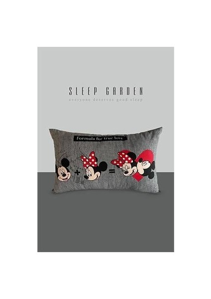Kalpli Mickey Mouse-Minnie Mause Yastık 40 x 65